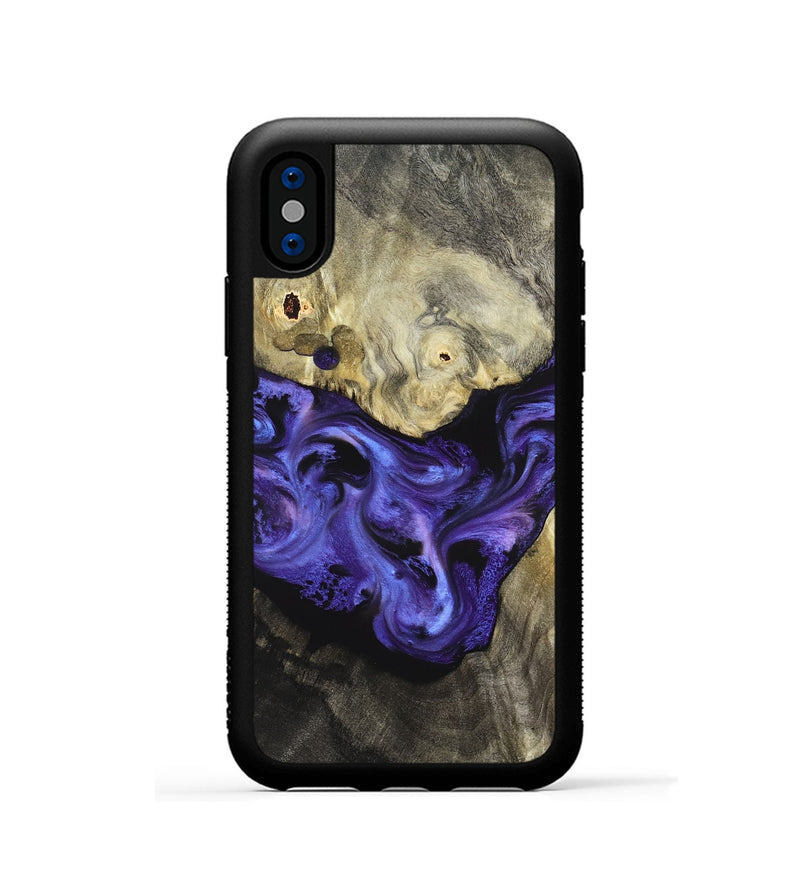 iPhone Xs Wood Phone Case - Kyree (Purple, 827119)