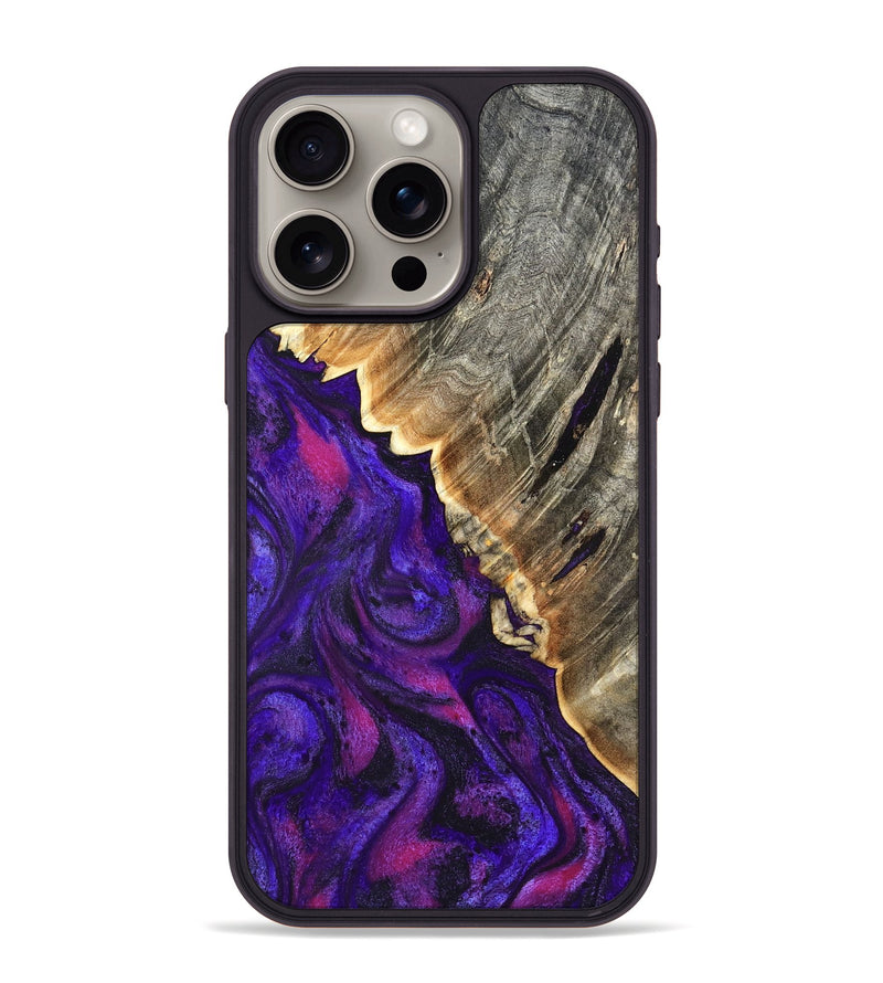 iPhone 15 Pro Max Wood Phone Case - Crue (Purple, 827120)