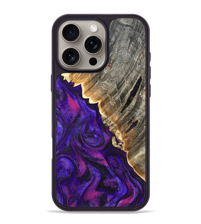 iPhone 16 Pro Max Wood Phone Case - Crue (Purple, 827120)