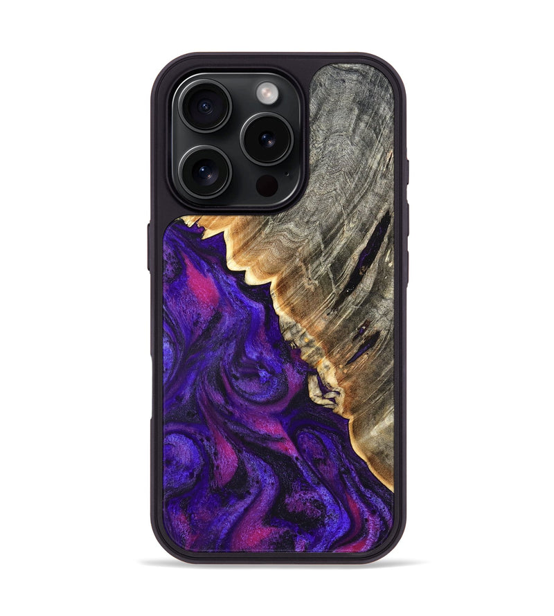 iPhone 16 Pro Wood Phone Case - Crue (Purple, 827120)
