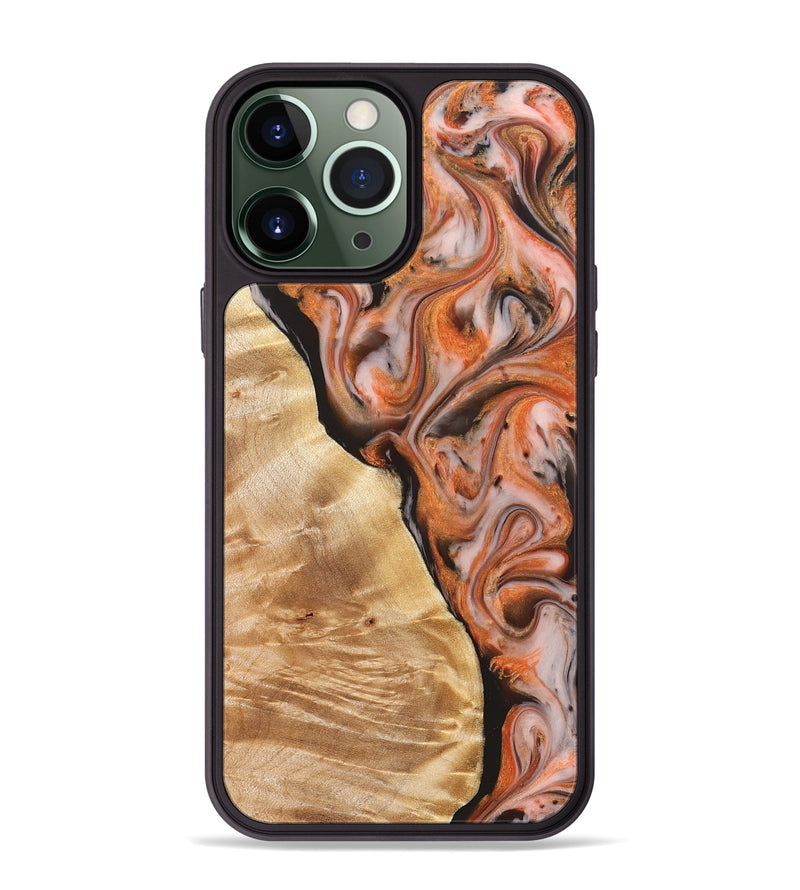 iPhone 13 Pro Max Wood Phone Case - Ayana (Red, 827125)