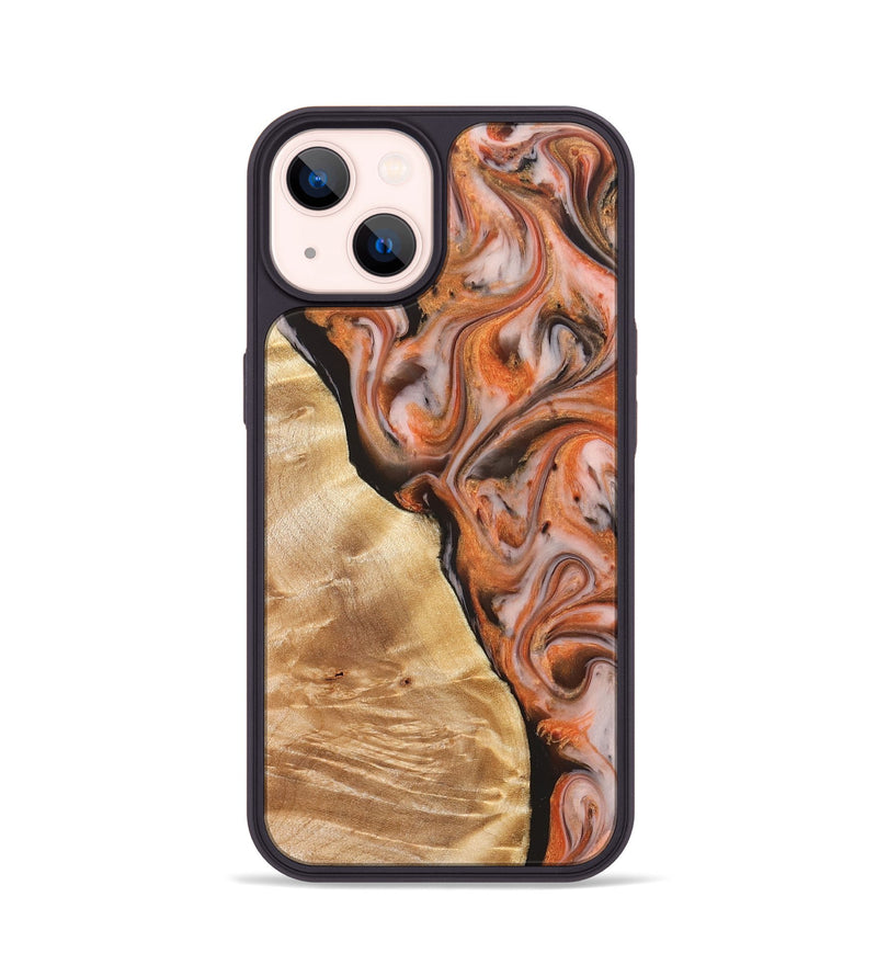 iPhone 14 Wood Phone Case - Ayana (Red, 827125)