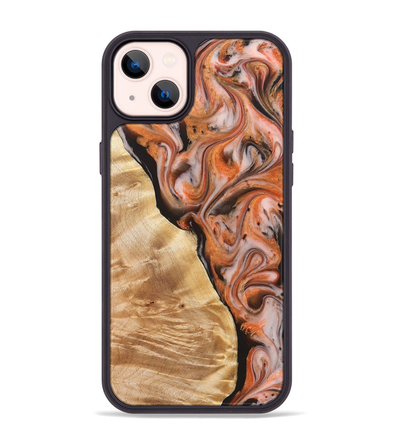 iPhone 14 Plus Wood Phone Case - Ayana (Red, 827125)