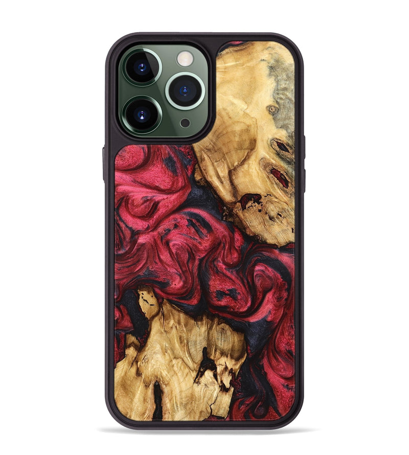 iPhone 13 Pro Max Wood Phone Case - Allie (Red, 827126)