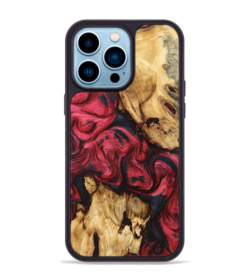 iPhone 14 Pro Max Wood Phone Case - Allie (Red, 827126)