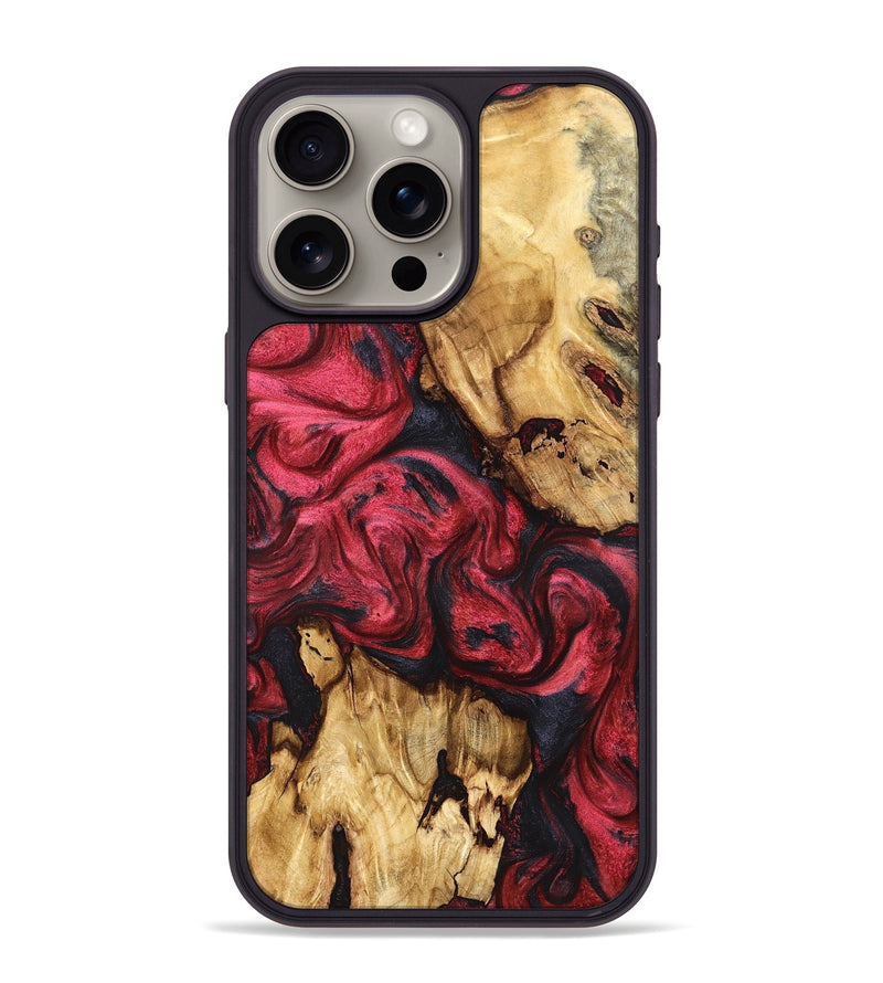 iPhone 15 Pro Max Wood Phone Case - Allie (Red, 827126)