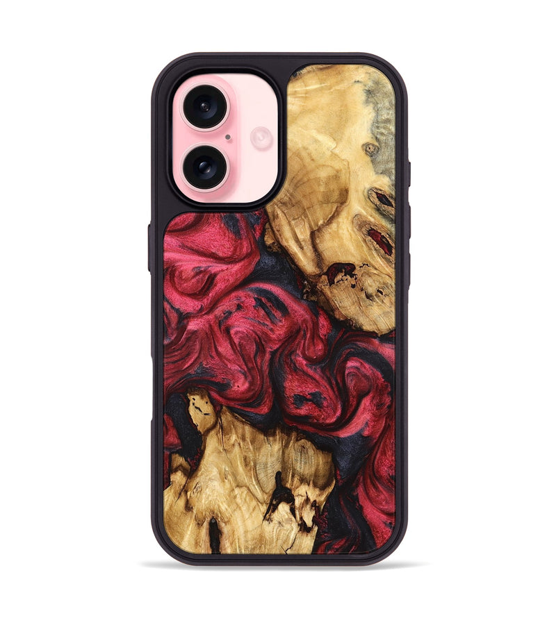 iPhone 16 Wood Phone Case - Allie (Red, 827126)