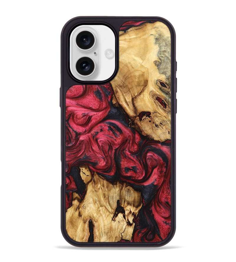 iPhone 16 Plus Wood Phone Case - Allie (Red, 827126)
