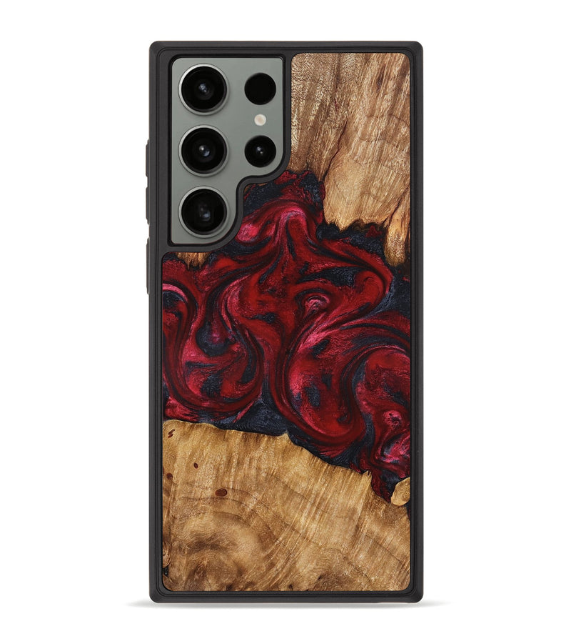 Galaxy S23 Ultra Wood Phone Case - Etta (Red, 827128)