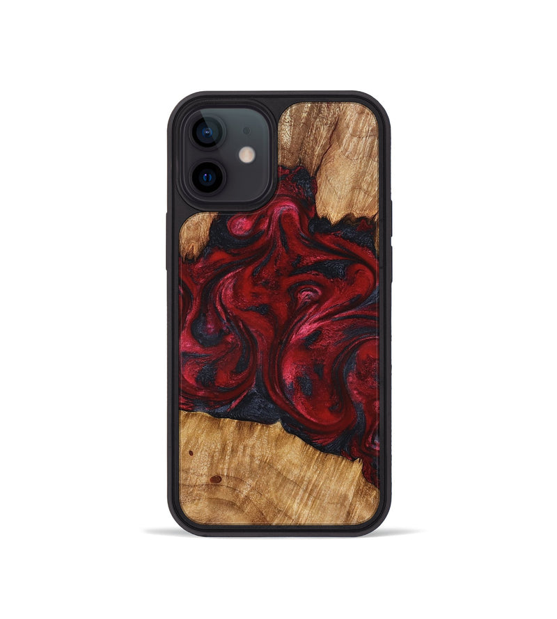 iPhone 12 mini Wood Phone Case - Etta (Red, 827128)