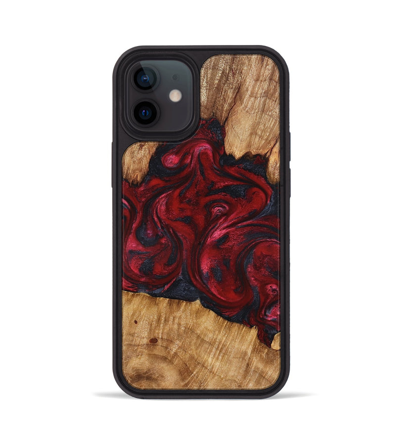iPhone 12 Wood Phone Case - Etta (Red, 827128)