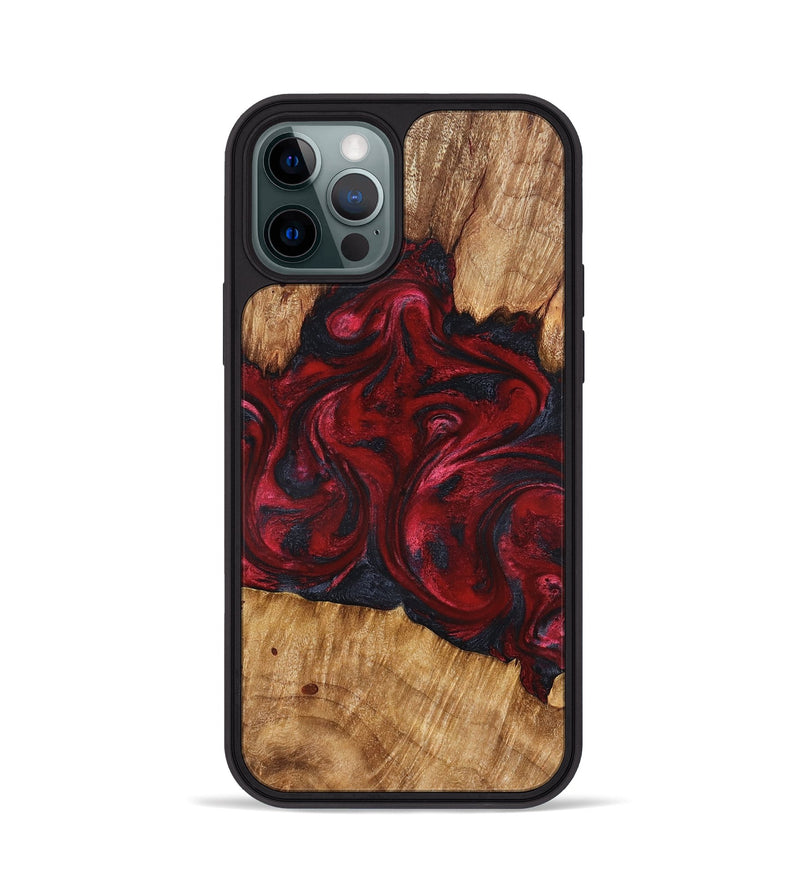 iPhone 12 Pro Wood Phone Case - Etta (Red, 827128)