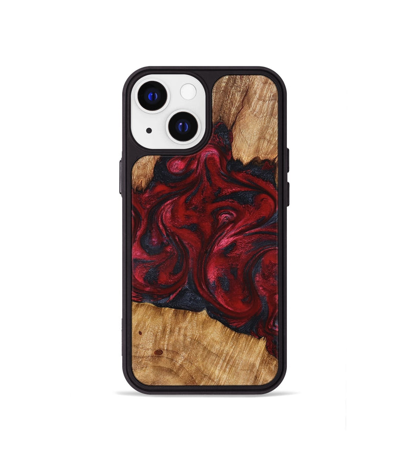 iPhone 13 mini Wood Phone Case - Etta (Red, 827128)