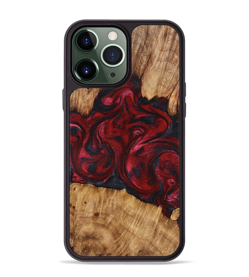 iPhone 13 Pro Max Wood Phone Case - Etta (Red, 827128)