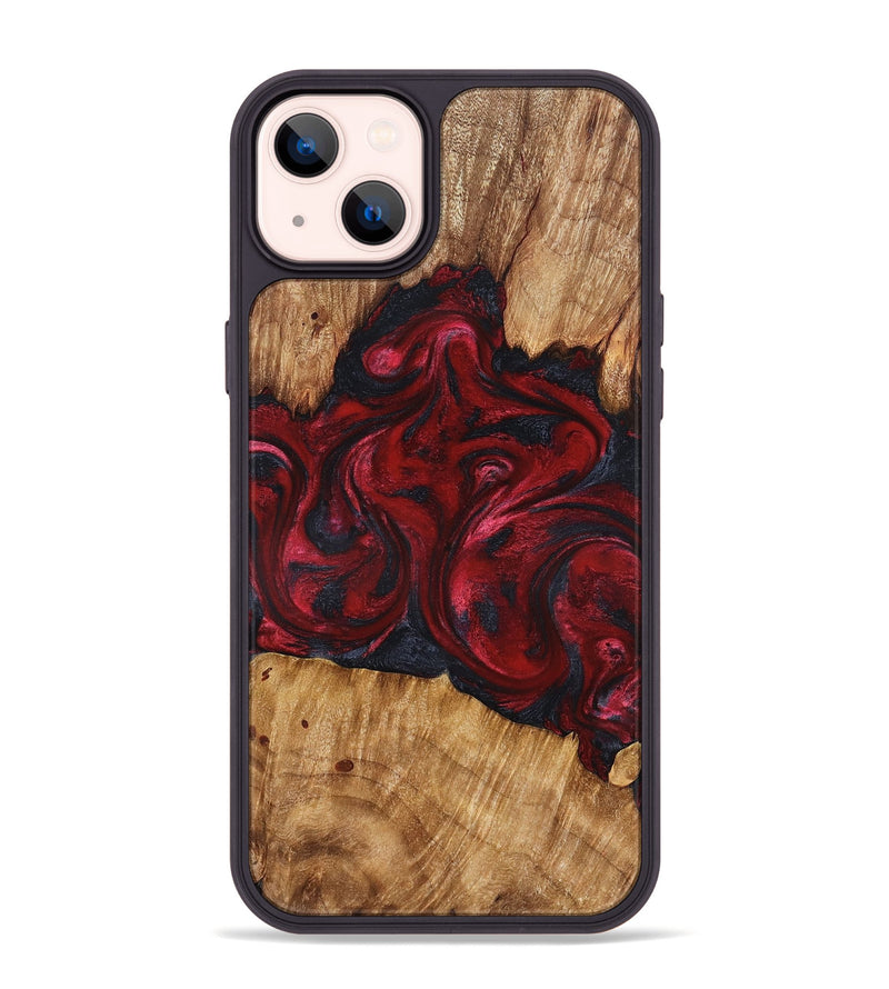 iPhone 14 Plus Wood Phone Case - Etta (Red, 827128)