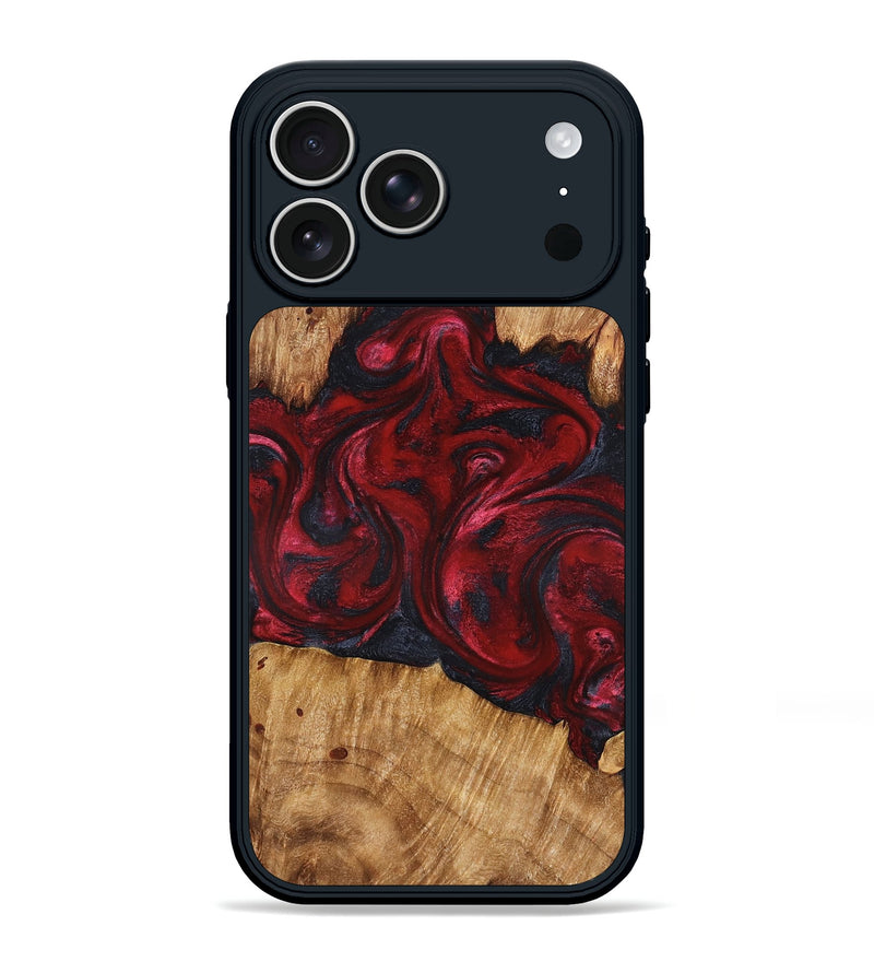 iPhone 17 Pro Max Wood Phone Case - Etta (Red, 827128)