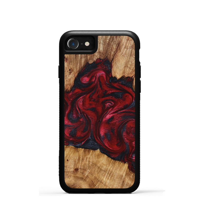 iPhone SE Wood Phone Case - Etta (Red, 827128)