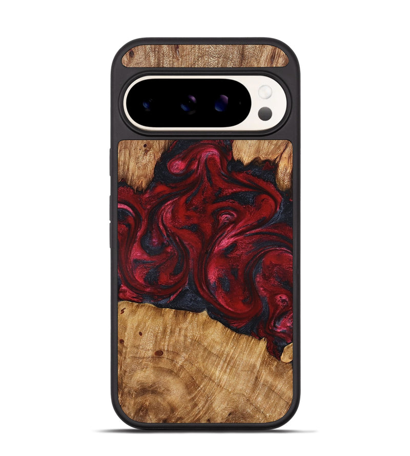 Pixel 9 Pro Wood Phone Case - Etta (Red, 827128)