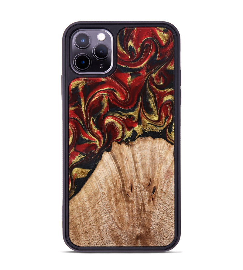 iPhone 11 Pro Max Wood Phone Case - Bert (Red, 827129)