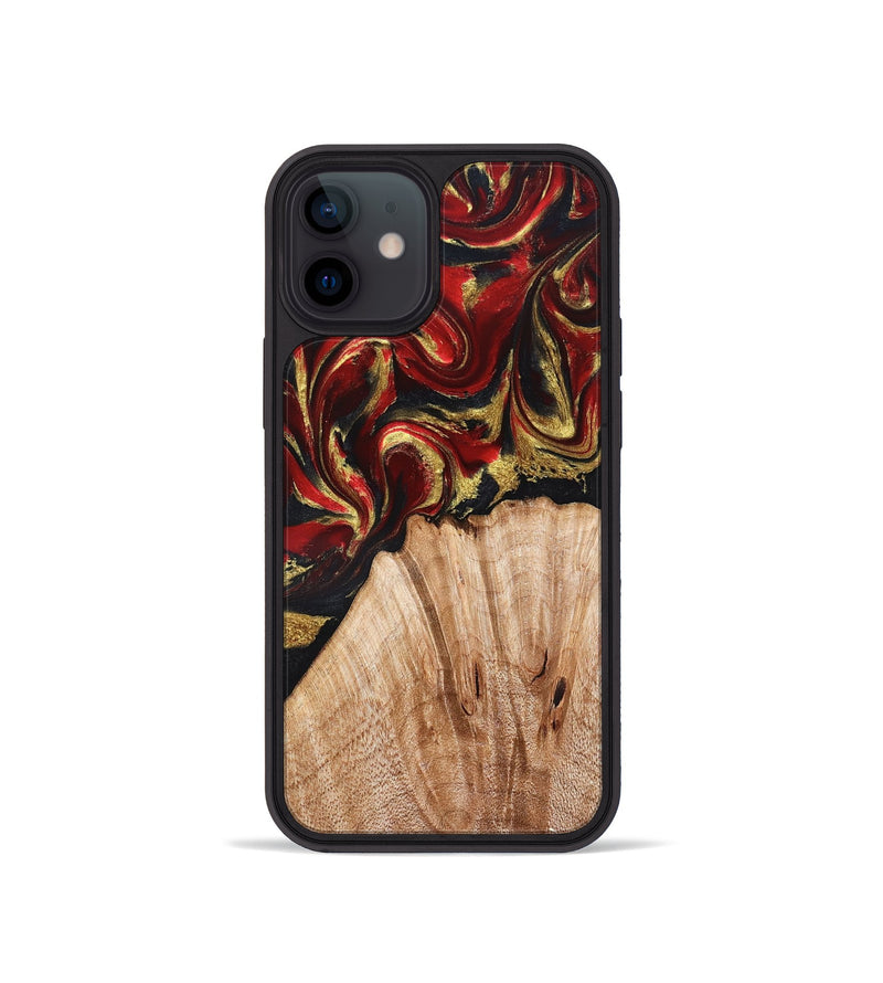 iPhone 12 mini Wood Phone Case - Bert (Red, 827129)