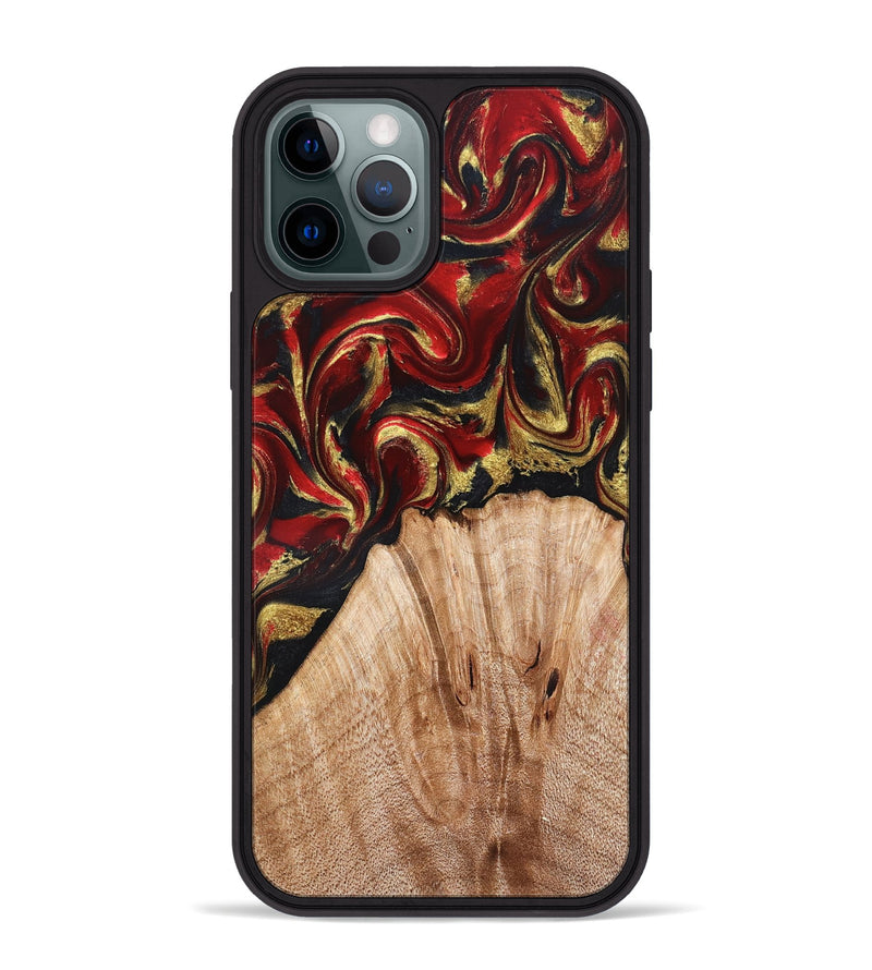 iPhone 12 Pro Max Wood Phone Case - Bert (Red, 827129)