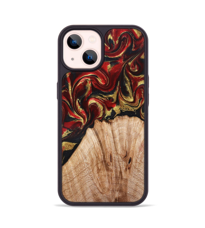 iPhone 14 Wood Phone Case - Bert (Red, 827129)