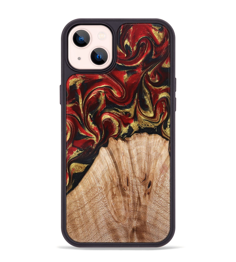 iPhone 14 Plus Wood Phone Case - Bert (Red, 827129)