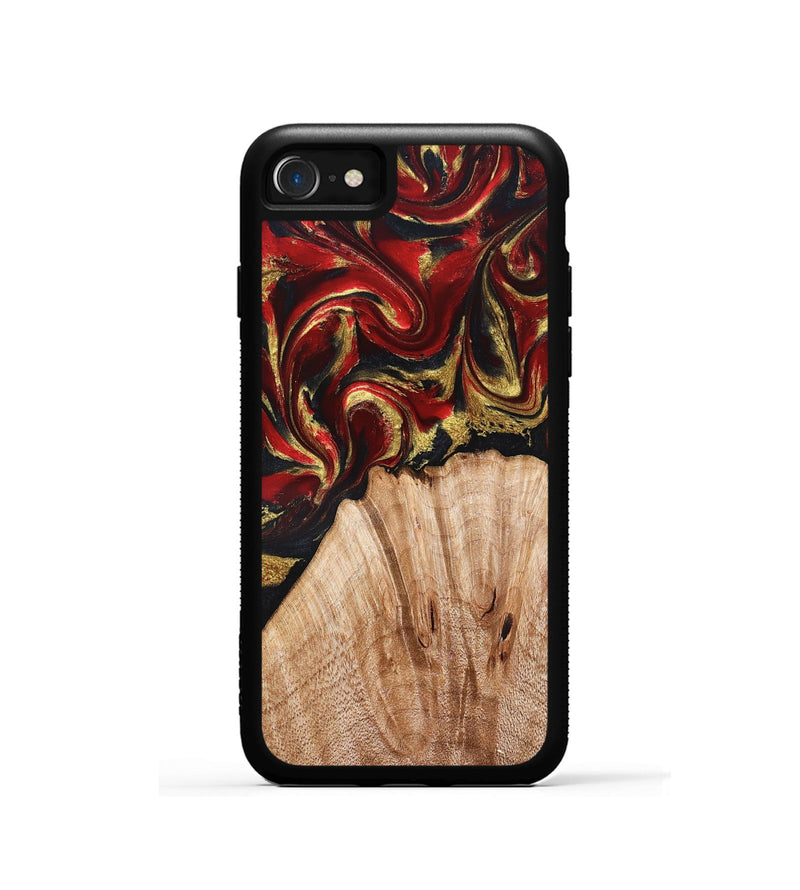 iPhone SE Wood Phone Case - Bert (Red, 827129)