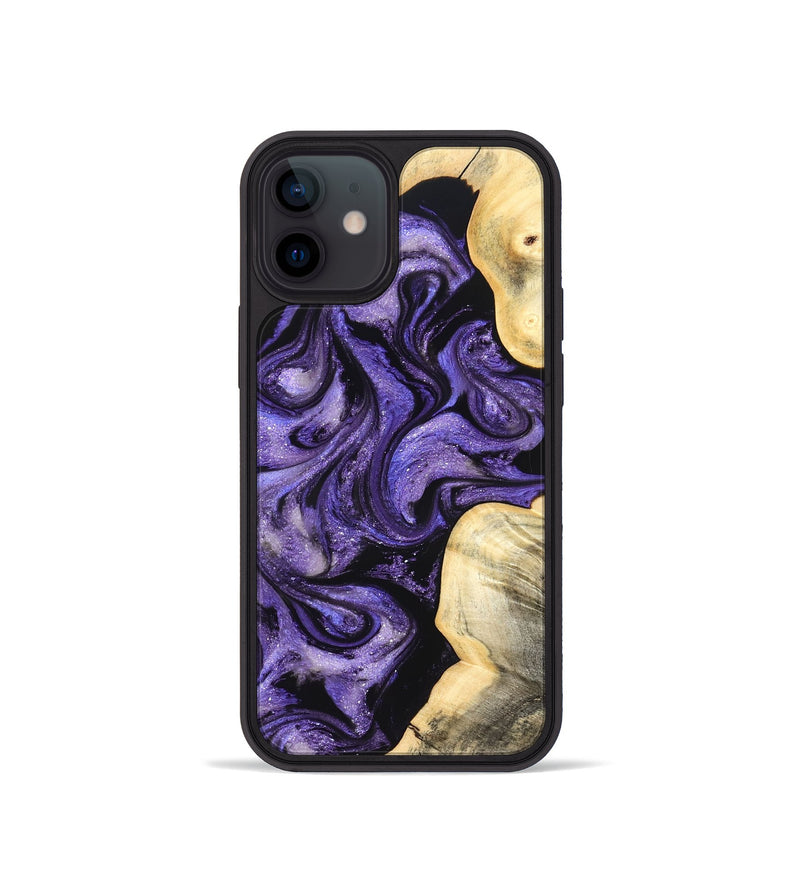 iPhone 12 mini Wood Phone Case - Brayan (Purple, 827130)