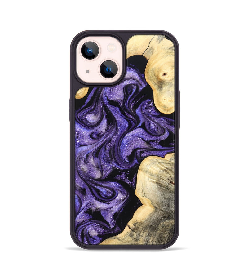 iPhone 14 Wood Phone Case - Brayan (Purple, 827130)
