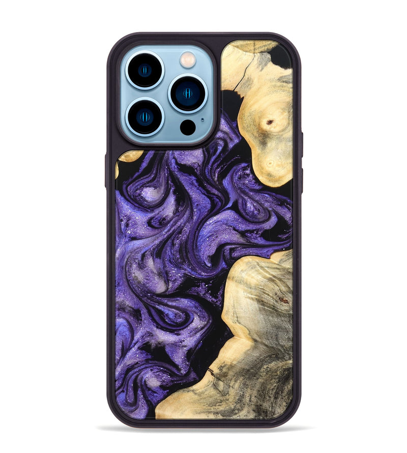 iPhone 14 Pro Max Wood Phone Case - Brayan (Purple, 827130)