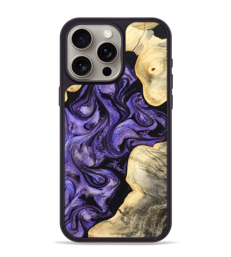 iPhone 15 Pro Max Wood Phone Case - Brayan (Purple, 827130)
