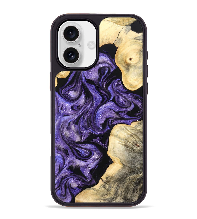 iPhone 16 Plus Wood Phone Case - Brayan (Purple, 827130)