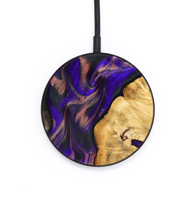 Circle Wood Wireless Charger - Darcie (Purple, 827131)