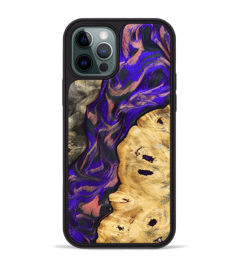 iPhone 12 Pro Max Wood Phone Case - Darcie (Purple, 827131)