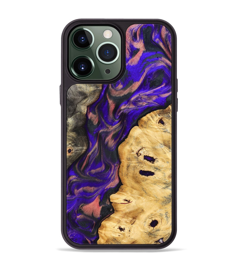 iPhone 13 Pro Max Wood Phone Case - Darcie (Purple, 827131)