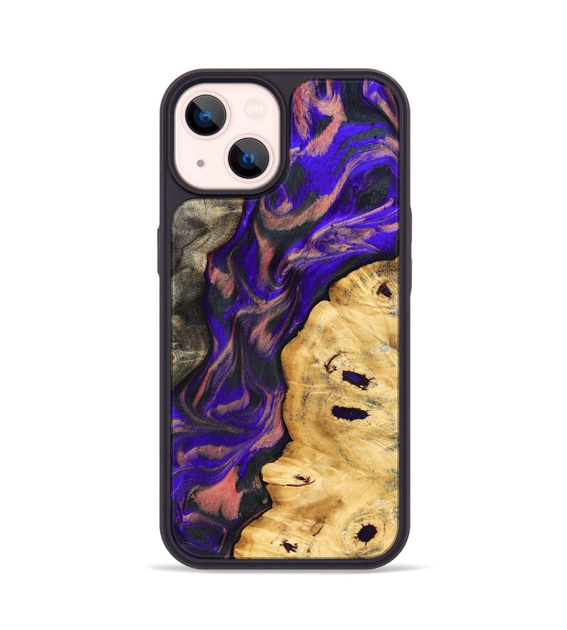 iPhone 14 Wood Phone Case - Darcie (Purple, 827131)