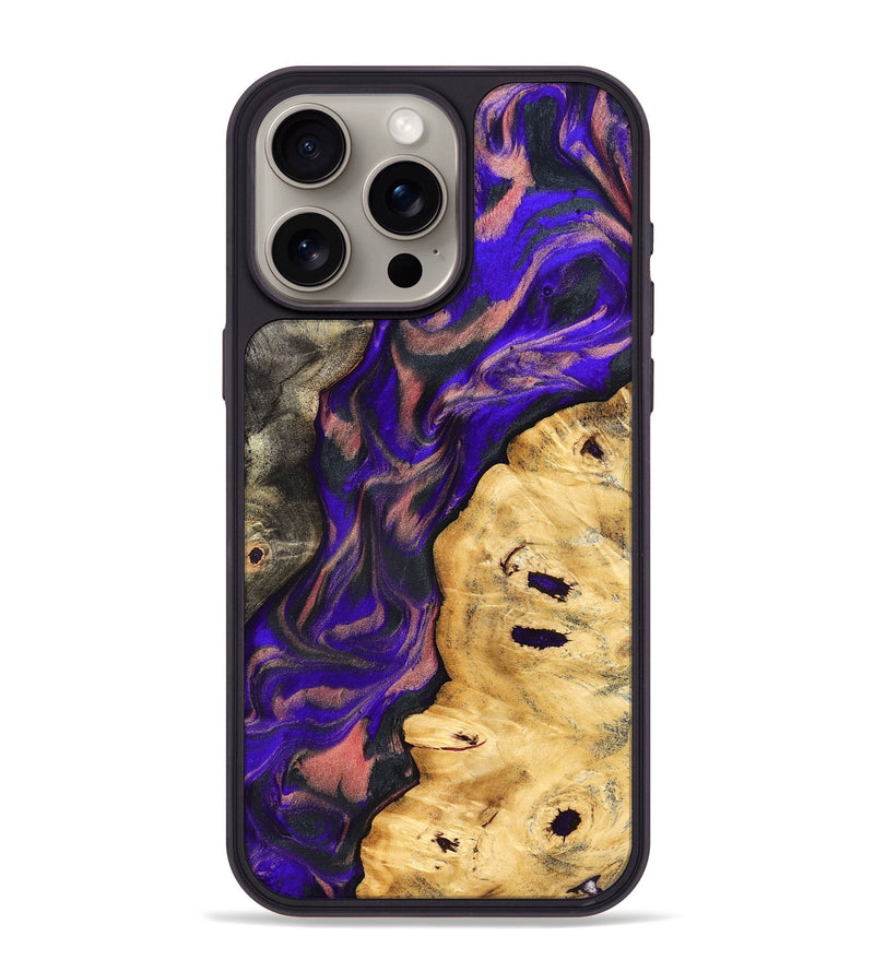 iPhone 15 Pro Max Wood Phone Case - Darcie (Purple, 827131)