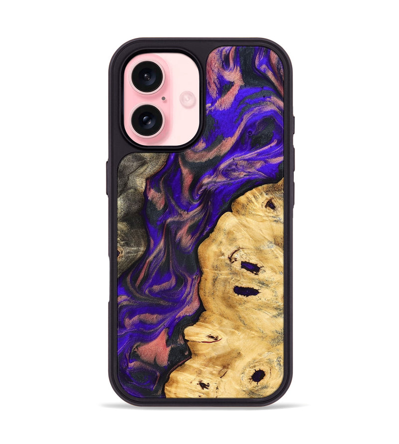 iPhone 16 Wood Phone Case - Darcie (Purple, 827131)