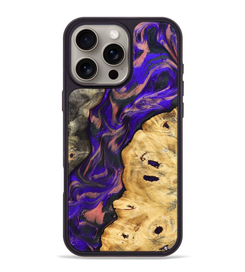 iPhone 16 Pro Max Wood Phone Case - Darcie (Purple, 827131)