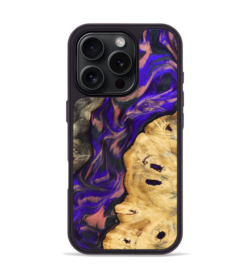 iPhone 16 Pro Wood Phone Case - Darcie (Purple, 827131)