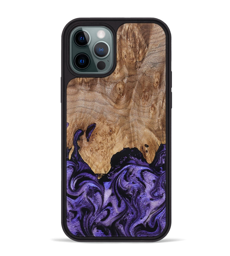 iPhone 12 Pro Max Wood Phone Case - Booker (Purple, 827133)