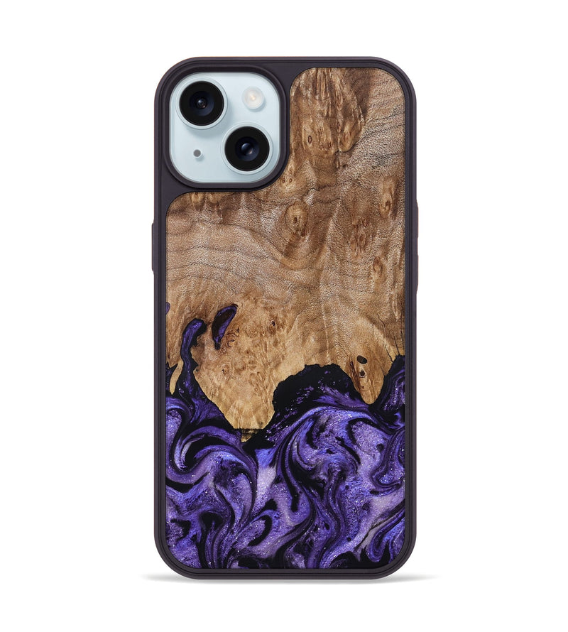 iPhone 15 Wood Phone Case - Booker (Purple, 827133)