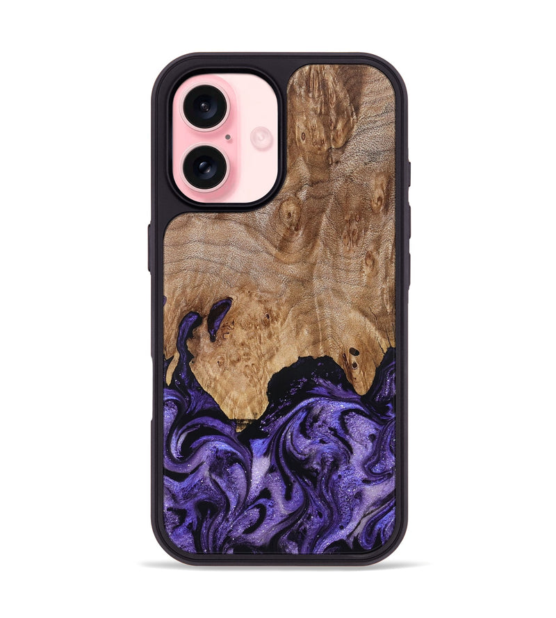 iPhone 16 Wood Phone Case - Booker (Purple, 827133)
