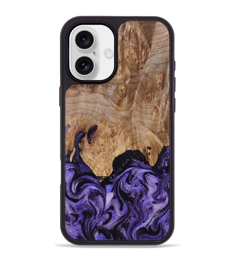 iPhone 16 Plus Wood Phone Case - Booker (Purple, 827133)