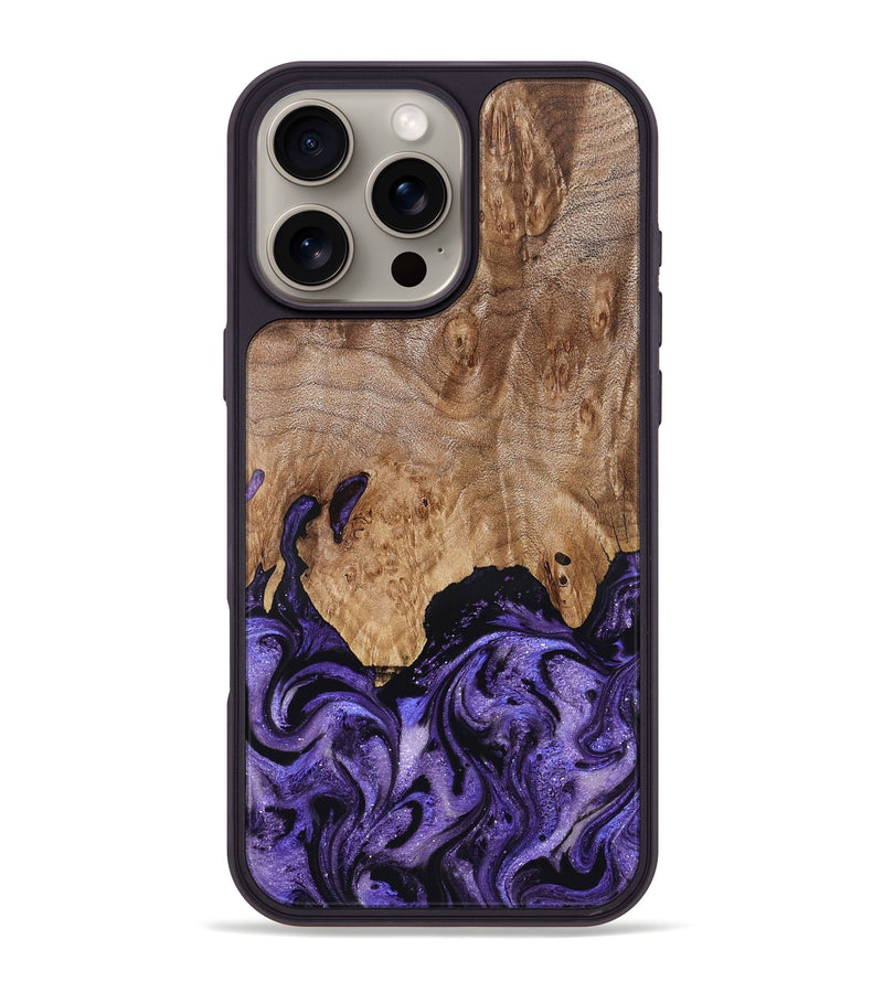 iPhone 16 Pro Max Wood Phone Case - Booker (Purple, 827133)