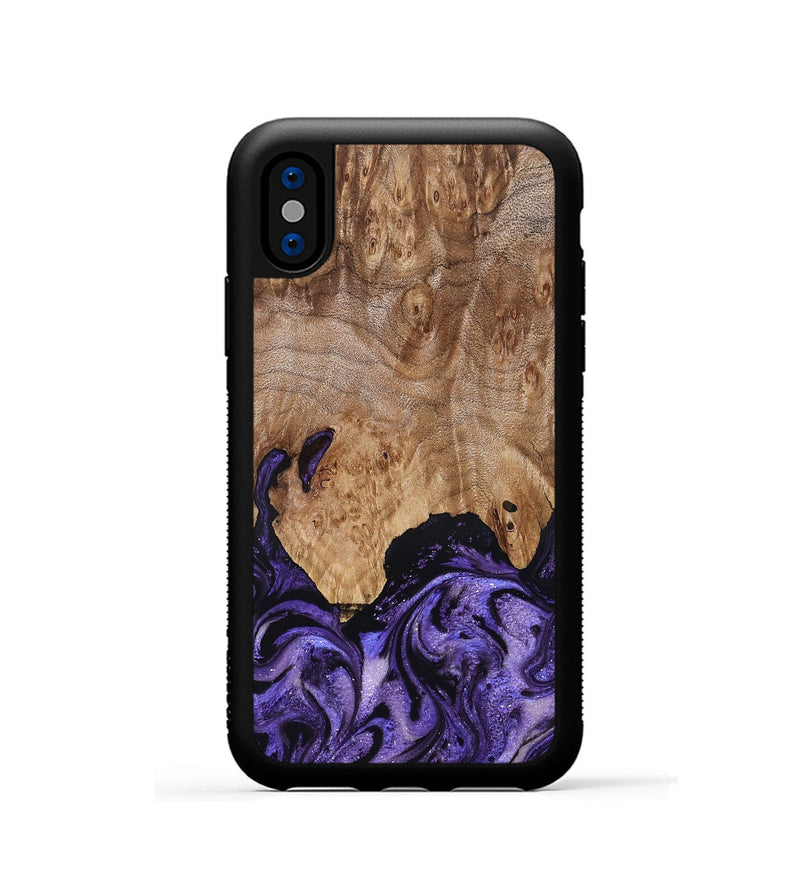iPhone Xs Wood Phone Case - Booker (Purple, 827133)