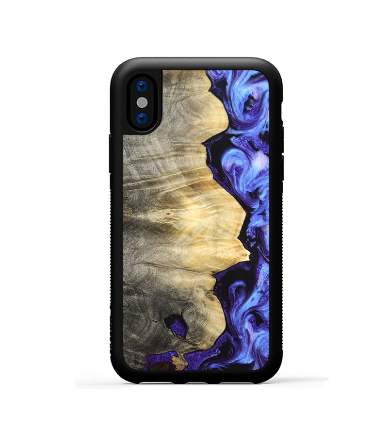 iPhone Xs Wood Phone Case - Leeann (Purple, 827134)