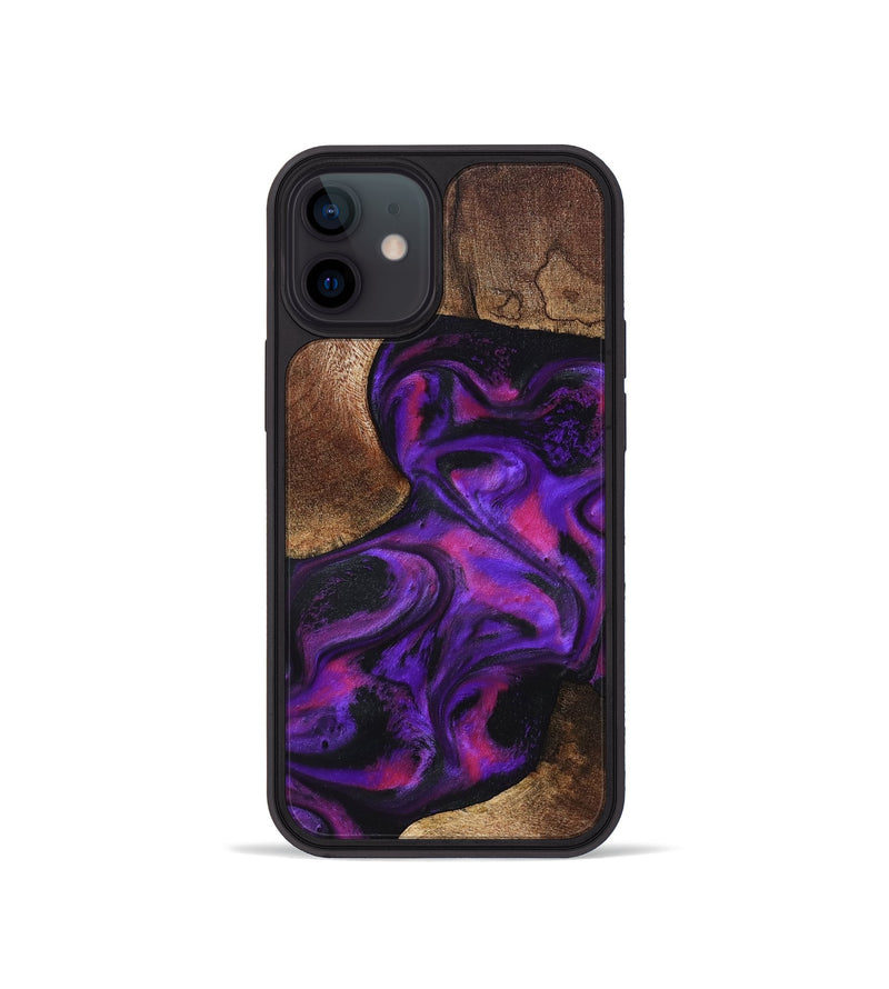 iPhone 12 mini Wood Phone Case - Giana (Purple, 827135)