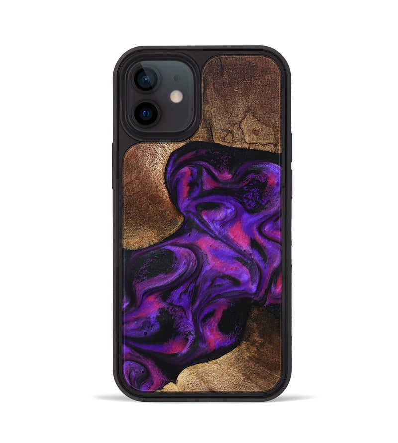 iPhone 12 Wood Phone Case - Giana (Purple, 827135)